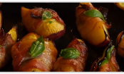 Involtini di pesche al forno, un antipasto dal gusto inedito