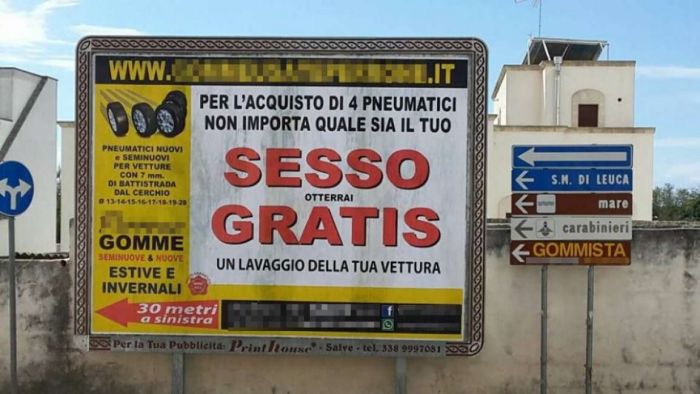 SESSO GRATIS, la pubblicità diventa virale