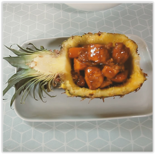 20. Pollo all'ananas caramellato