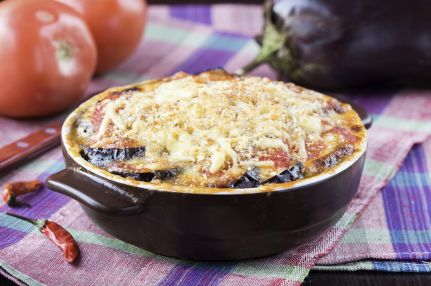 Gratin di melanzane e mozzarella