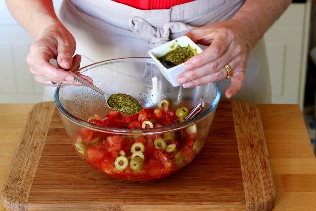 Aggiungete il pesto