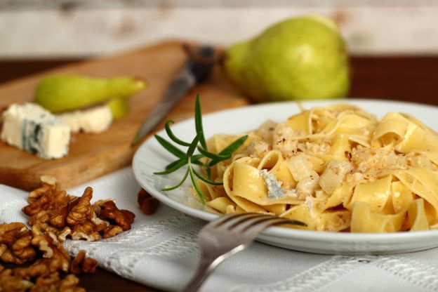 Pappardelle pere, gorgonzola e noci