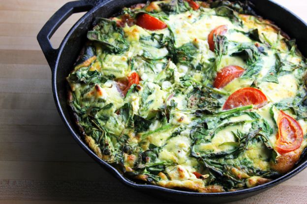 Frittata al forno con ricotta e spinaci