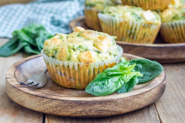 Muffin agli spinaci con ricotta