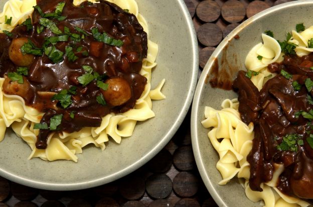 Funghi alla bourguignonne