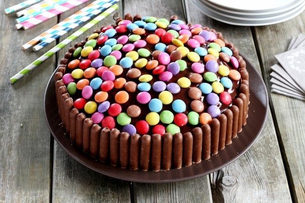 Torta Smarties e M&M's