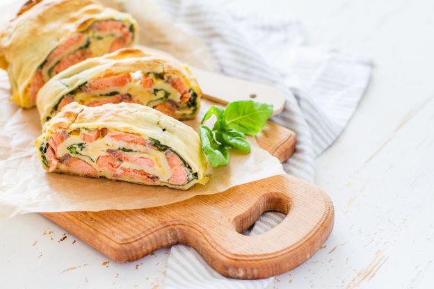 Rotolo salmone e spinaci