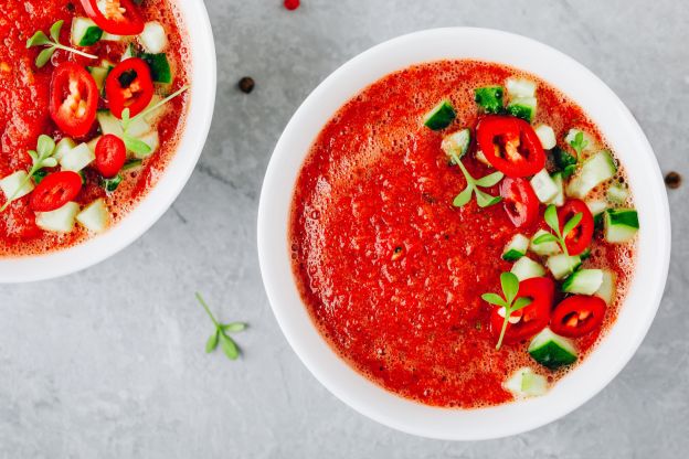 Zuppe avocado e pomodoro