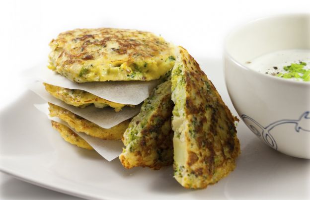 Pancakes salati ai broccoli