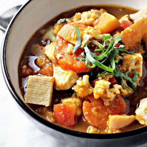 Bollito di tofu e verdure