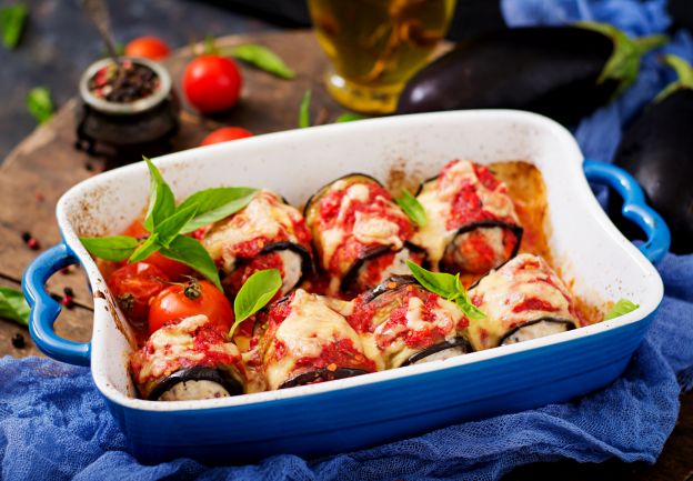 INVOLTINI MELANZANE BUFALA E POMODORINI