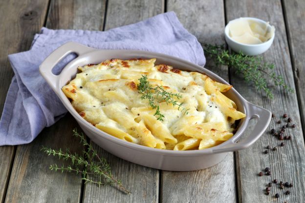 Gratin di pasta ai 4 formaggi