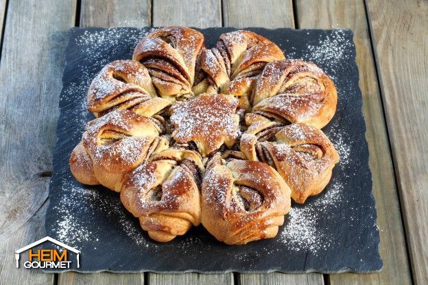 Fiore di pan brioche alla Nutella