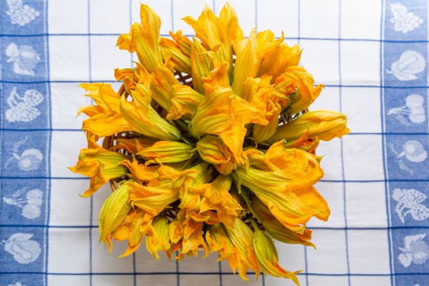 Risotto con fiori di zucca