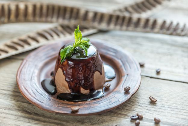 Panna cotta al caffé e cioccolato