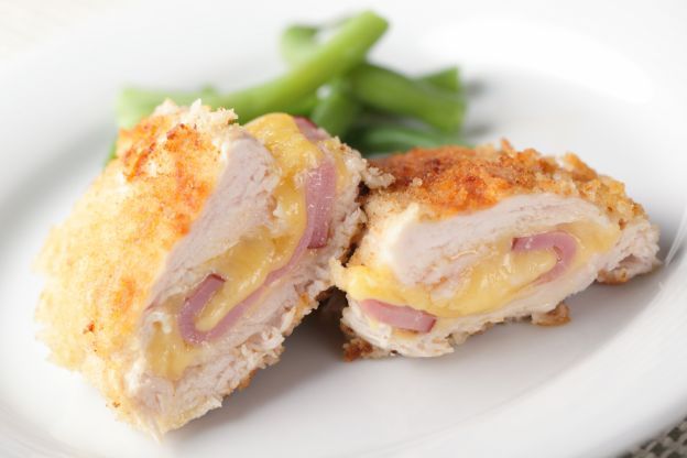 Cordon bleu e formaggio filante