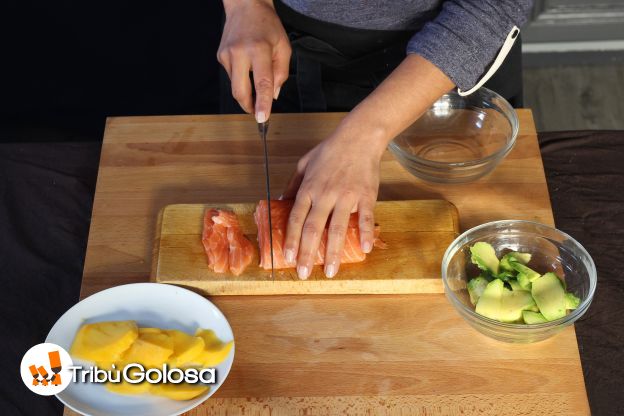 Preparazione del salmone