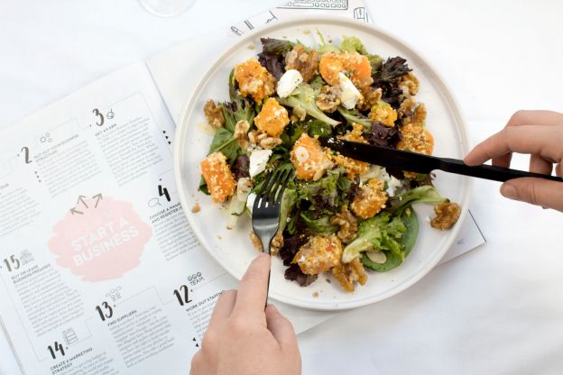 Insalata di zucca e formaggio di capra