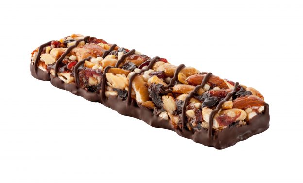 Barrette cioccolato, frutta secca e anacardi