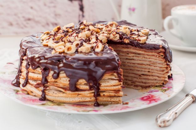 Torta di crêpe ai mille cioccolati