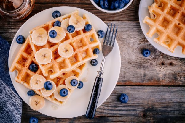 Waffle con frutta