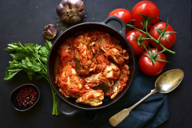 Pollo in salsa di pomodoro