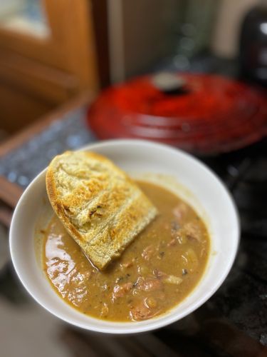 Zuppa di prosciutto e patate