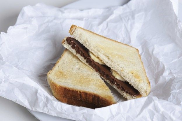 Toast con banana e Nutella