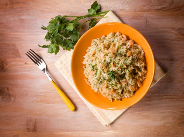 Risotto al salmone affumicato