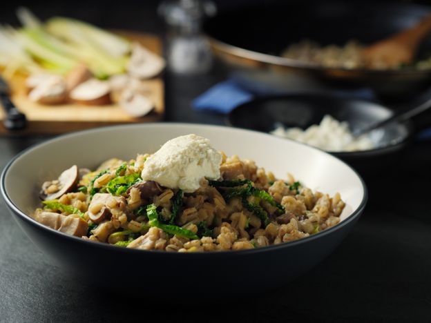 Risotto con pistacchi di Bronte e ricotta