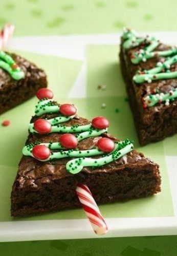 Alberi di Natale brownies