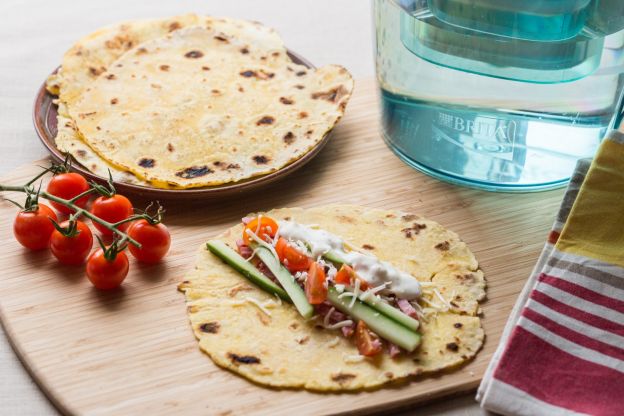 tortillas di mais con verdure