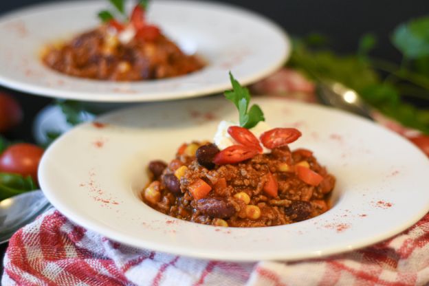 Carne macinata con verdure assortite