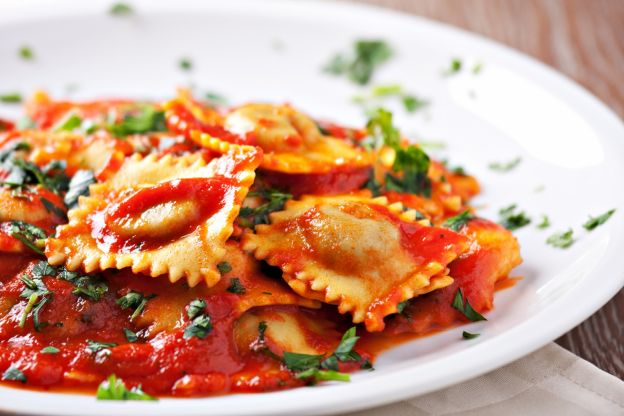 Ravioli di patate, pecorino e menta