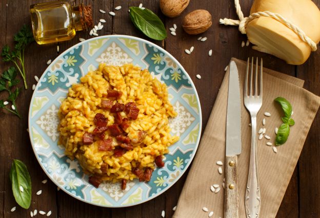 Risotto zafferano e speck