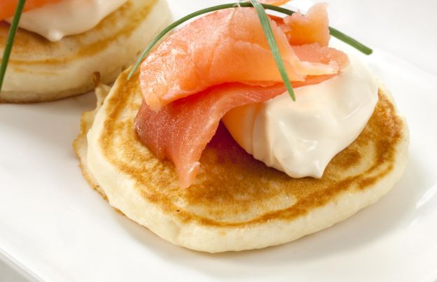 Blinis al salmone