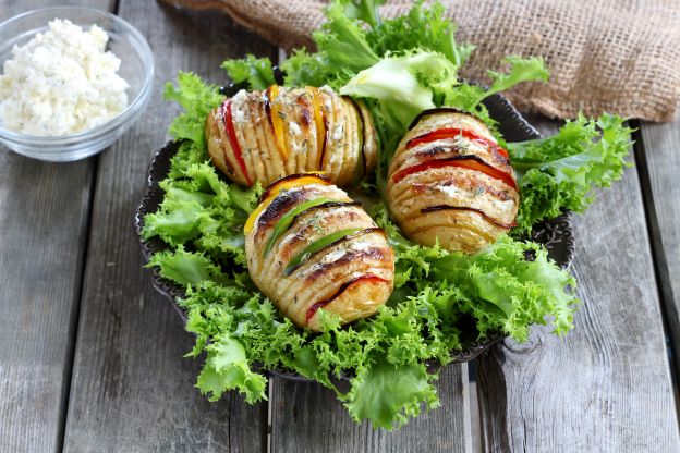 Patate svedesi con peperoni e crema di formaggio