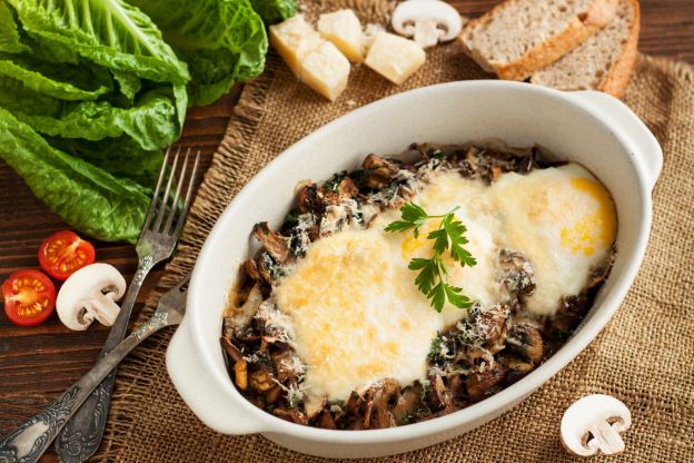 Funghi gratinati al forno