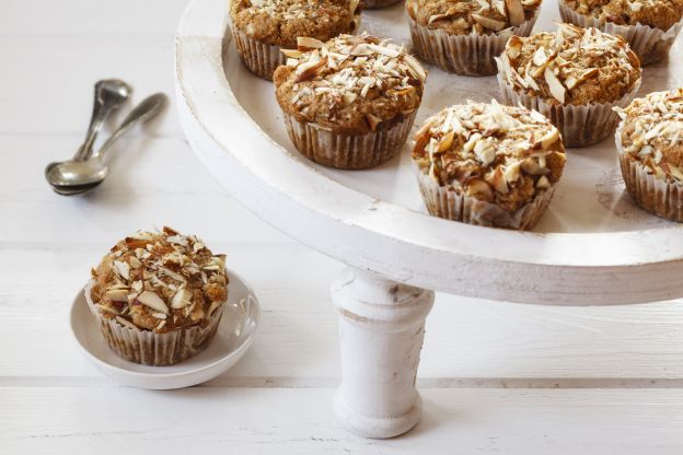 Muffin ai fiocchi d'avena e mandorle