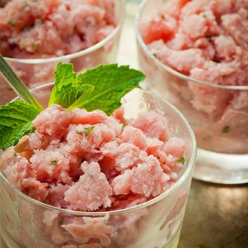 Granita fragola, anguria e menta