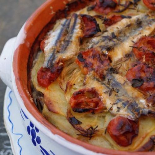 Alici al forno con patate