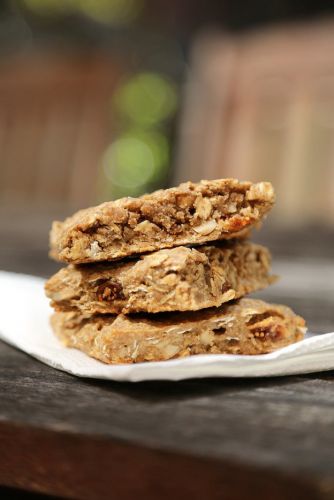 Quadrotti alle noci pecan e fichi