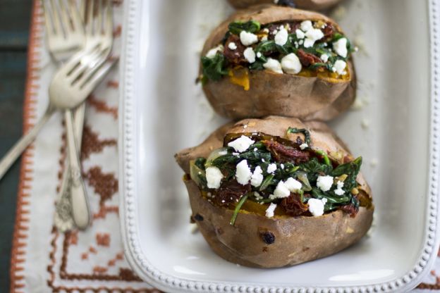 Patate con spinaci e feta