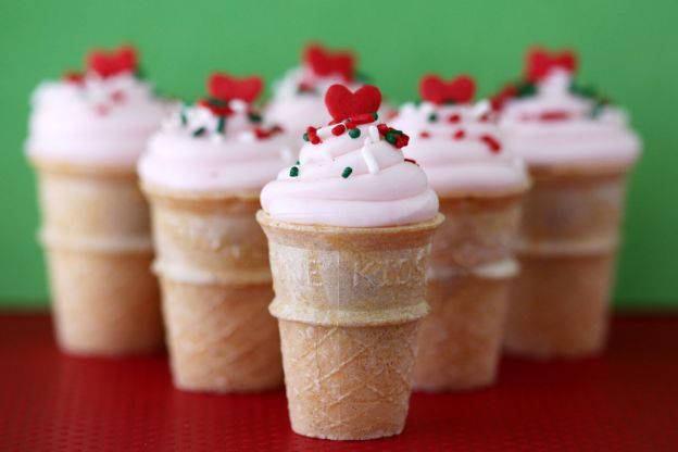 Coni cupcakes di Natale