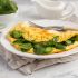 Omelette francese con spinaci e formaggio