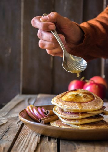 Frittelle di mais e mele