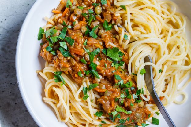 Spaghetti alla bolognese - Cambia il manzo con le lenticchie