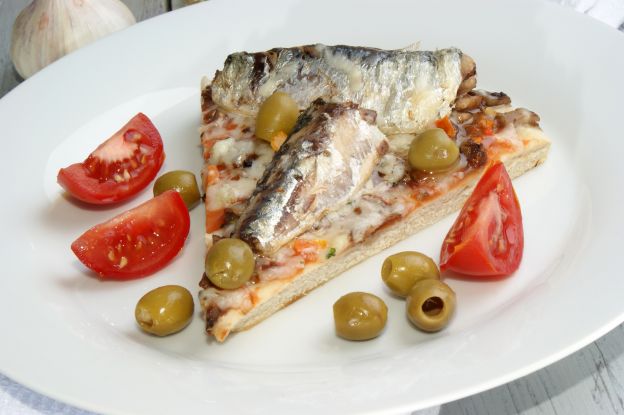 La pizza con le sardine