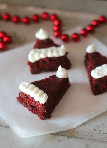 Red velvet brownies di Natale