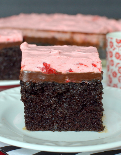 Chocolate fudge cake alla fragola